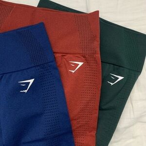 Vital seamless 2.0 leggings in indigo, green, red